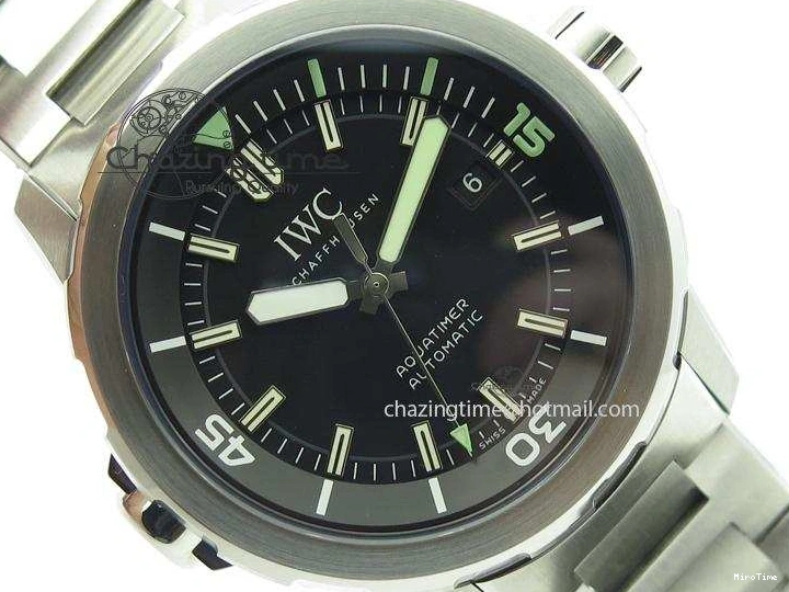 MIROTIME 0101 UrbanStyle Aquatimer Automatic IW329002 V6F 1:1 Best Edition Black Dial On SS Bracelet MIYOTA 7317